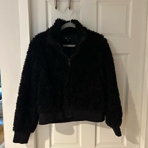 Zara TRF Fuzzy Bomber Zip Jacket